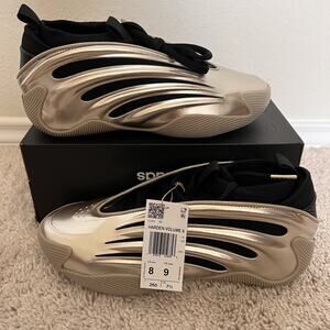 Adidas Harden Volume 9 Cyber Metallic Black Basketball JR2506 Mens Size 8 NWT